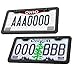 Black Car License Plate Frames,2 PCS Stainless Steel Licence Plate Covers with 2 Holes Fixed for US Car Number Plate by Eyouic