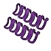 10PCS Clothes Hanger Link Mini Creative Flocking Hook Closet Organizer (purple)