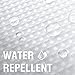 jinchan Fabric Shower Curtain White Shower Curtains Set for Bathroom Decor Waffle Weave Pattern 70x72 inches Long Bath Curtains for Hotel Waterproof with Curtain Hooks 1 Panel