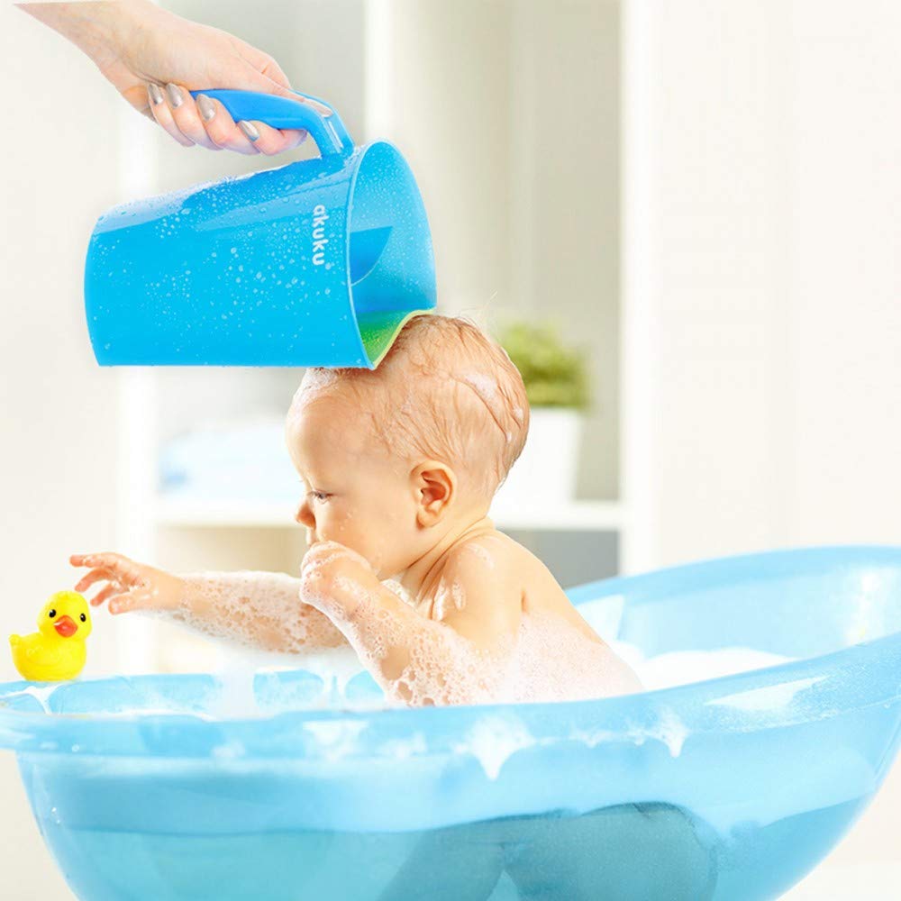 Toilette De Bebe Rince Tete Bebe Avec Protection Silicone Bleu Le Bain Kits De Bain De Voyage