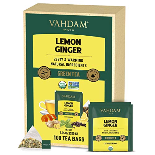 VAHDAM, Organic Lemon Ginger Green Tea