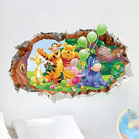 Kibi Disney Winnie Puuh & Freunde Freizeitspaß Wandtattoo, Wandtattoo Winnie Pooh Kinderzimmer Wandsticker Winnie Puuh Aufkle