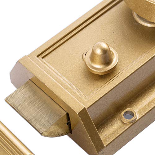 SUMBIN Night Latch Deadbolt Rim Lock,Antique Locks with Keys for Front