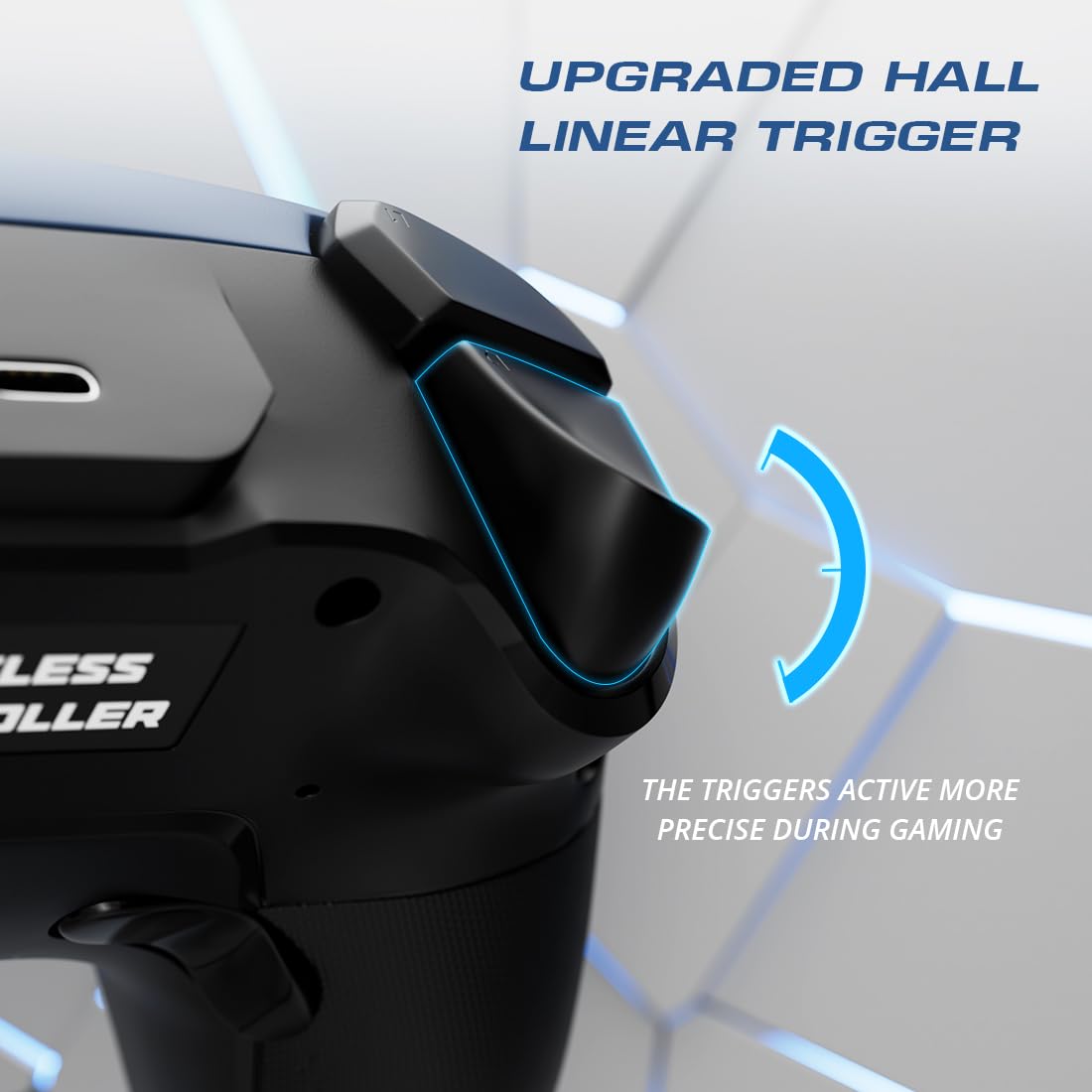 PC Wireless Controller, Bluetooth Gaming Controllers for Windows, Steam