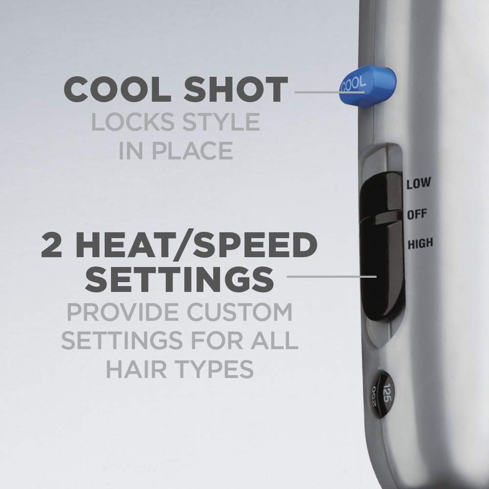 Conair 1875 Watt 3-in-1 Styling Hair Dryer with Ionic Technology and 3 Attachments: Beauty