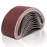 Coceca Sanding Belts 3x21 Inches (75x533mm) Aluminum Oxide Sanding Belt, 80 Grits 12pcs for Belt sander