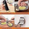 Garlic Press Rocker Stainless Steel Garlic Crusher with Opener and Silicone Garlic Peeler Kitchen Gadgets 304 Food Grade…