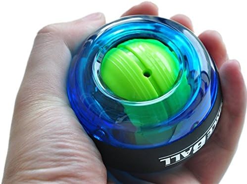 LED Wrist Trainer Ball Gyroscope Strengthener Wrist Trainer LED Power Ball New Wrist Gyroscope Wrist Strengthener Power Force Ball Arm (Blue LED)