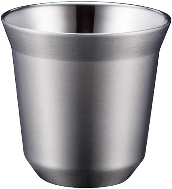 Cuiedailqhb 80/160ml Double Wall Heat Insulation Stainless Steel Espresso Coffee Vacuum Cup Gift Used for Capucinno Cups, Lungo Cups, Macchiato, Latte A