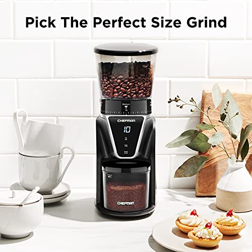 Chefman Conical Burr Coffee Grinder, Create The Boldest & Most