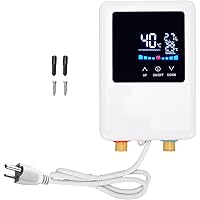 Tankless Water Heater Electric 110V, 3000W Instant Hot Water Heater Under Sink with Brass Inlet Outlet for Bathroom Kitchen R