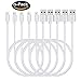 iPhone Cords, Ansuda 5Pack 5FT Lightning Charging Cable to USB Data lines for iPhone 7/7 Plus/6s/6s Plus/6/6 Plus/5/5s/5c, iPad mini/Air/Pro iPod touch (Silver & White)