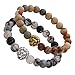 Couples His & Hers Bracelet Black Matte Agate & White Howlite 8mm Beads Bracelet Crown Bracelet Friendship Relationship Bracelet