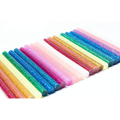 100 Pack Hot Glue Gun Sticks 13Color 7 mm by 100 mm Mini Glue Sticks Hot Melt Glue Sticks Mini Glitter for DIY Art Craft Compatible with Most Glue Guns