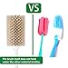Silicone Cup Cleaning Brush Bottle Brush With Long Handle - Best Scratch - Free Cleaning Tool For all wide mouth bottles, cups, glasses and toddler feeding bottles