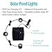 Heyser Submersible Solar Pond Lights, 18 LED RGB Landscape Spotlight Lighting for Outdoor Garden Pool Underwater Decoration