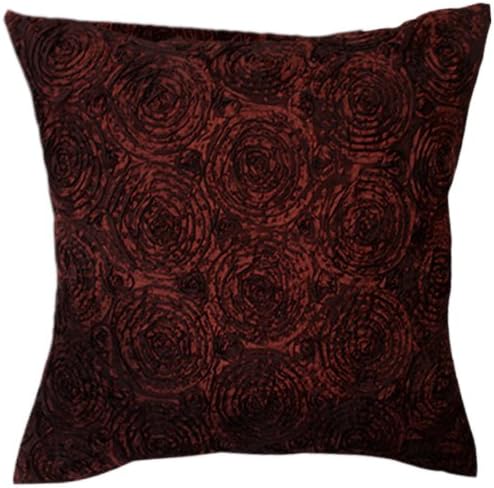 Lif 3D Chocolate Roses Accent Decorative Throw/Toss Pillow Cover (For Sofa, Car and Living Room Square, 1 Cover for 16 x 16 Inserts)