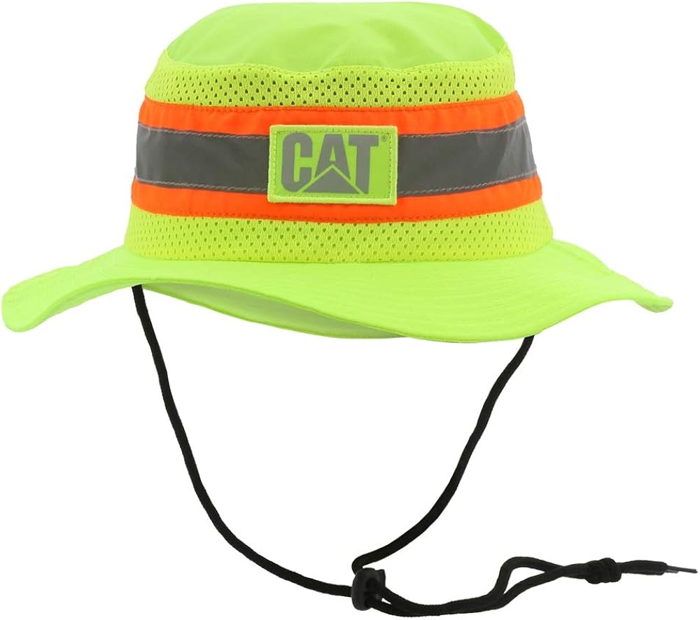 Caterpillar Men's Safety Safari Cap, Highvis Yellow, One at Amazon Men