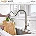 APPASO Pull Down Kitchen Faucet with Sprayer, Single Handle High Arc Single Hole Pull Out Kitchen Sink Faucets with Deck Plate, Stainless Steel Brushed Nickel
