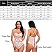 Avidlove Women One Piece Lingerie Mesh Fishnet Teddy Sexy Lace Bodysuit White Small