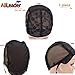 AliLeader Double Lace Wig Cap with Adjustable Straps for Making Wigs Wig Making Caps for Black Women On The Back Swiss Lace Hairnet (Black S)