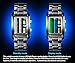 FunkyTop Men's Stainless Steel Binary Matrix LED Digital Waterproof Watch Creative Army Military Black Plated Wrist Watches