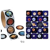 320 OUTER SPACE & Planet Stickers - 2 Roll of 100 each & 6 Sheets of 20 - REALISTIC Photos - SCIENCE ASTRONAUT - SOLAR System PARTY Classroom MOTIVATION Teacher Rewards
