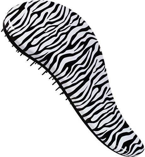 Detangling Brush - Professional Tangle Brush - Zebra Theme - Original &amp; Professional Results – Saloon Elite Quality - Use as Comb For Curly Hair – Detangling All Types Of Hair – Reviewed