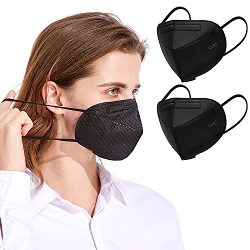 Funight KN95 Face Masks Black Mask 25 Pack, 5 Layers kn95 Offer 95