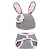 FuzzyGreen Cute Bunny Rabbit Crochet Knitted Photography Props Newborn Baby Outfits Diaper Costumes Festival Gifts