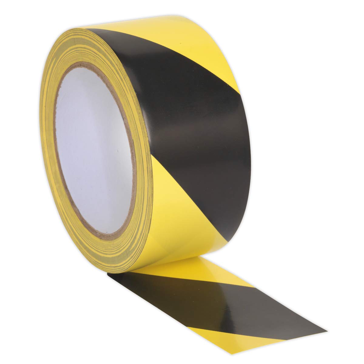 Sealey Hwtby Hazard Warning Tape 50Mm X 33Mtr Black/Yellow