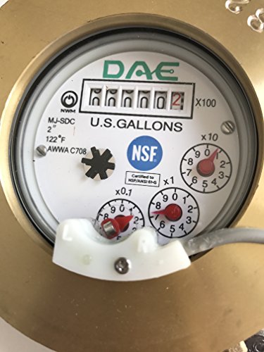 DAE MJ-200 2" NSF61 Lead Free Potable Water Meter, Pulse Output + Couplings