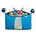 mDesign Corner Kids and Baby Suction Shower Caddy, Bath Toy Organizer - Blue