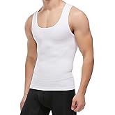 KOCLES Mens Slimming Body Shaper Compression Tank Top Vest Shirt Abs Shapewear