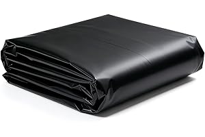 4 Mil Black Plastic Sheeting Roll, 4 FT x 100 FT Heavy Duty Polyethylene Plastic for Garden Weed Barrier, Landscaping, Vapor 