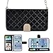 For iPhone 6 6S Plus 5.5 Black Wallet Purse Case, ICE FROG Stand Flip Magnetic Soft Slim PU Leather String Strape [Card Holders] Protective Women Handbag Purse Case Cover For iPhone 6 6S Plus 5.5 inch