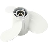 NovelBee Aluminum Boat Propeller for Yamaha 9.9-15 HP Outboard (9 1/4x10-J) | 9.25 x 10 J Prop,Boat Propeller,Outboard Motor Propeller,Aluminum Alloy
