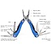 Multitool 15-in-1 Pocket With Knife, Pliers, Saw & More, Plus a Holster (Blue)