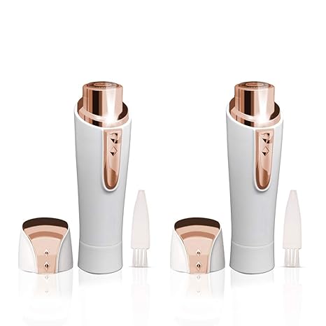 Mediashop Roxy Pocket Shaver DELUXE ?? 2 Stk mit integriertem Licht inkl Reinigungsbürste Gesichtsenthaarung Entfernung von O