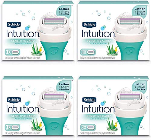 recambios para maquinilla de afeitar schick intuition pure nourishment con leche de coco y aceite de almendras 