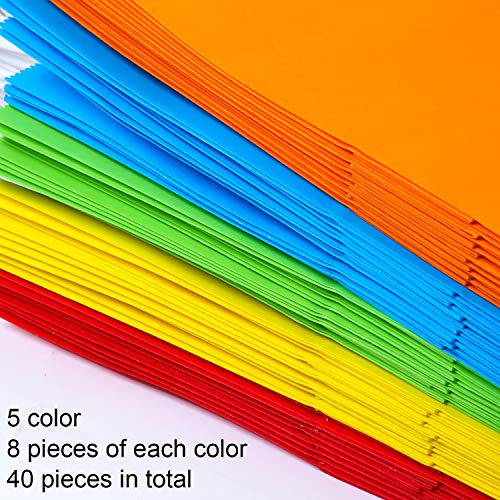 Coobey 40 Pieces Kraft Paper Party Favor Bags Craft Paper Bags Gift Treat Paper Bag with Handle for Party Celebrations - Thumbnail 3
