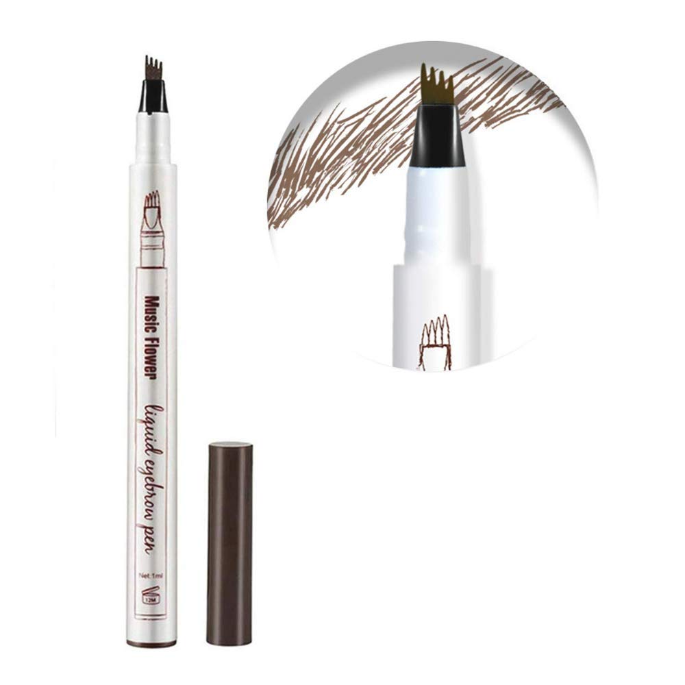 Music Flower Eyebrow Tattoo Pen (Dark Grey)