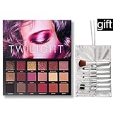 UCANBE Highly Pigmented Eyeshadow Palette 18 Colors Matte Shimmer Glitter Blendable Long Lasting Eye Shadow Palettes with Makeup Brushes Kit Beauty Cosmetics Set