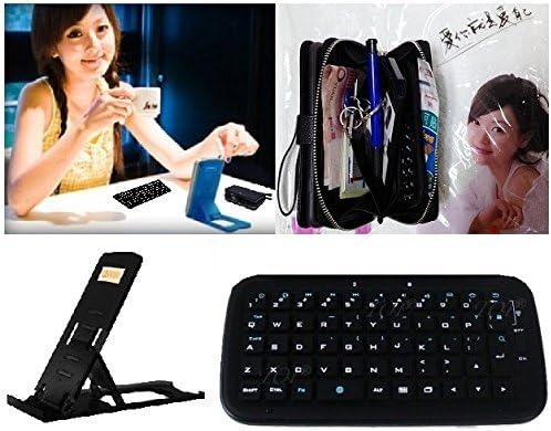 Carrying Bag for iPhone 6 with Bluetooth Keyboard and Stand, Luxury Case with Purse and Wireless Keyboard for iPhone 6. (for iPhone 6 ->Black)