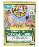 Earth's Best Organic Whole Grain Oatmeal Cereal, 8 oz (227 g), Pack of 2