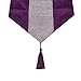 OZXCHIXU(TM 13inch x 72inch Table Runner with Diamante Strip and Tassels (Purple)