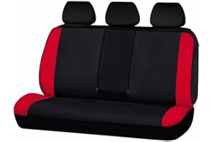 Flying Banner Rear Bench car seat Covers car seat Protectors Split 40/60 50/50 60/40 (Rear Bench-Neoprene, Red) (FB-072)