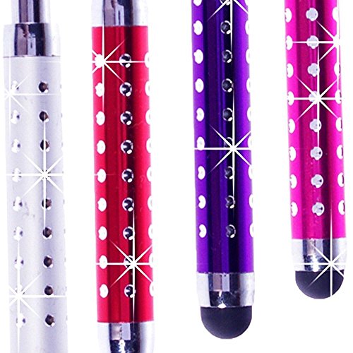 10 Pack Stylus Pen Bundle Adjustable Bling Stylus Pens Compatible All Capacitive Touchscreen Devices (Including iPad, iPhone, iPod, Android Tablets, Samsung Galaxy Tablet More)