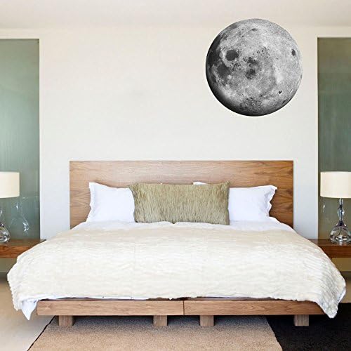 Home Decor VInyl Wall Art Moon Sticker Removable Reuseable Repositionable Wall Sticker Moon