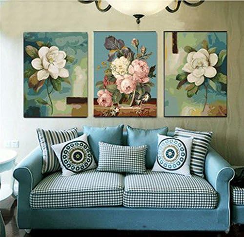 Paint by number digital oil painting Hand-painted oil painting triple pattern for sitting room (type 19)